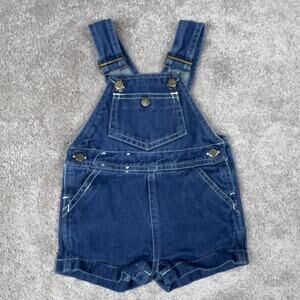 Dark Wash Denim Short Overalls Bibs Size 18 Months Joyeux Gamins Happy Kids